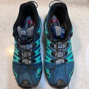 Salomon XA Pro 3D Trail Running Shoes Women’s Size 7.5 Blue Teal Hiking